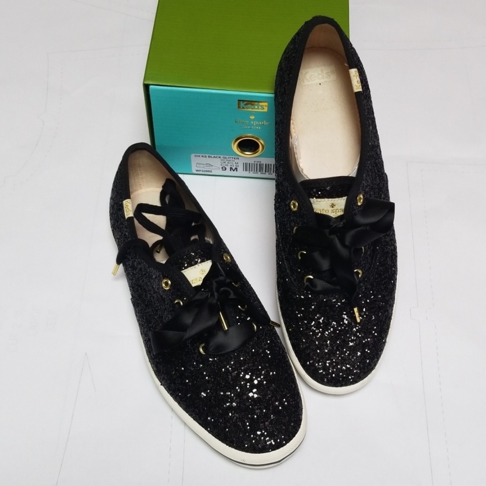 Kate Spade Black Glitter Women's Sneakers Size 9